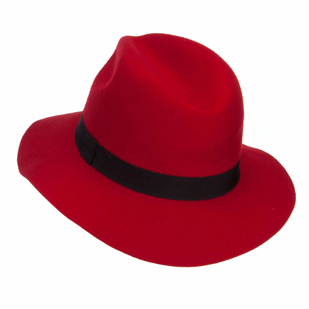 Hatiya Women's Wool Felt Big Brim Fedora 14 Hatiya Women's Wool Felt Big Brim Fedora - Image 12