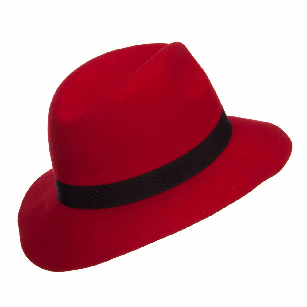 Hatiya Women's Wool Felt Big Brim Fedora 15 Hatiya Women's Wool Felt Big Brim Fedora - Image 13