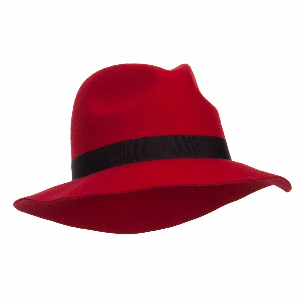 Hatiya Women's Wool Felt Big Brim Fedora 16 Hatiya Women's Wool Felt Big Brim Fedora - Image 14