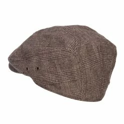 City Hunter Men's Glen Checker Ivy Cap -Adams Shop gn002dv brown 2