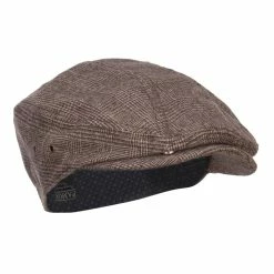 City Hunter Men's Glen Checker Ivy Cap -Adams Shop gn002dv brown 4