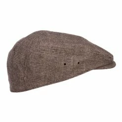 City Hunter Men's Glen Checker Ivy Cap -Adams Shop gn002dv brown 5
