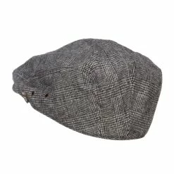 City Hunter Men's Glen Checker Ivy Cap -Adams Shop gn003dv lt grey 2