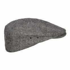 City Hunter Men's Glen Checker Ivy Cap -Adams Shop gn003dv lt grey 5