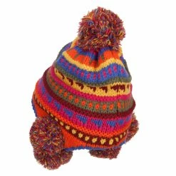 Jeanne Simmons Girl's Striped Pom Ski Beanie 13 Jeanne Simmons Girl's Striped Pom Ski Beanie -Adams Shop gp001bu blue 2