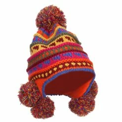 Jeanne Simmons Girl's Striped Pom Ski Beanie 15 Jeanne Simmons Girl's Striped Pom Ski Beanie -Adams Shop gp001bu blue 4