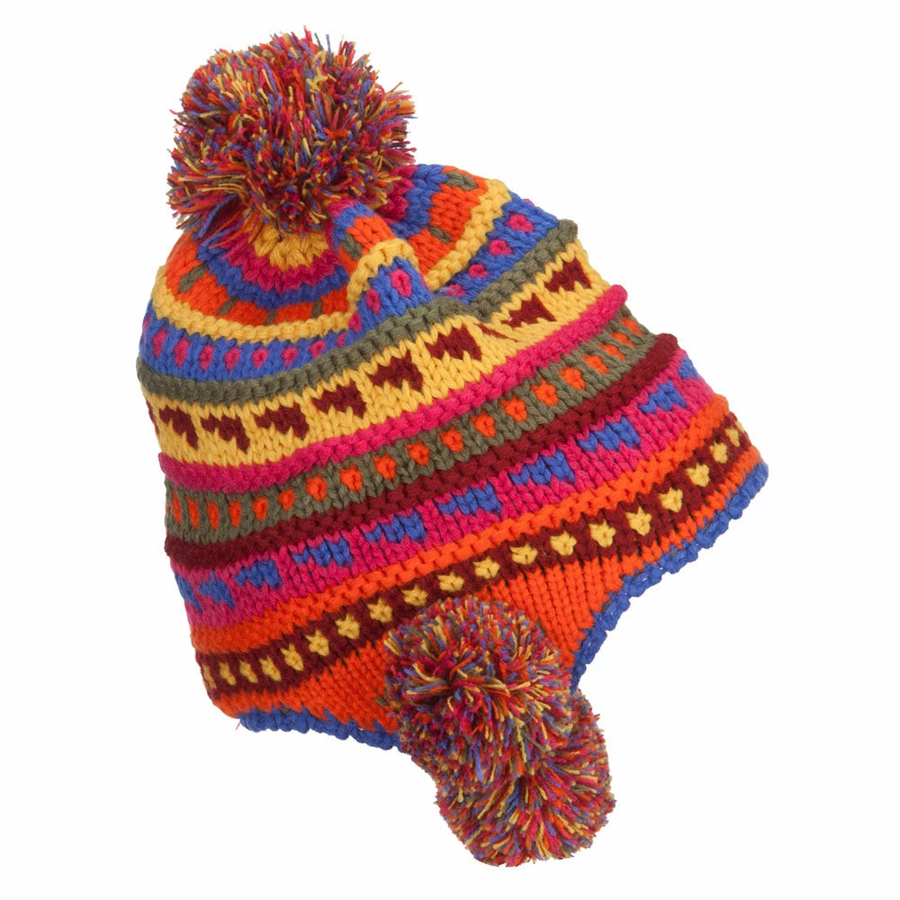Jeanne Simmons Girl's Striped Pom Ski Beanie 7 Jeanne Simmons Girl's Striped Pom Ski Beanie - Image 5