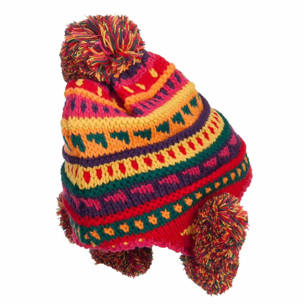Jeanne Simmons Girl's Striped Pom Ski Beanie 10 Jeanne Simmons Girl's Striped Pom Ski Beanie - Image 8
