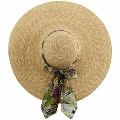 Something Special Big Brim Hat With Scarf Band 21 Something Special Big Brim Hat With Scarf Band -Adams Shop gr001fw floral 5