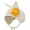 Jeanne Simmons Girl's Chin Strap Ear Accent Beanie 1 Jeanne Simmons Girl's Chin Strap Ear Accent Beanie -Adams Shop gs001bu cream 1