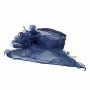 Something Special Ruffled Flower Organza Hat With Net -Adams Shop gz003fy navy 1