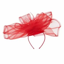 Something Special Horsehair Flower Headband Fascinator 30 Something Special Horsehair Flower Headband Fascinator -Adams Shop hd001df red 1 4