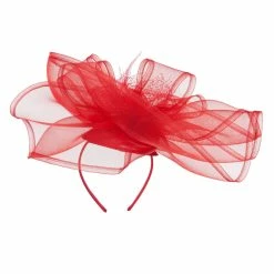 Something Special Horsehair Flower Headband Fascinator 32 Something Special Horsehair Flower Headband Fascinator -Adams Shop hd001df red 3 2