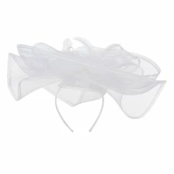 Something Special Horsehair Flower Headband Fascinator 36 Something Special Horsehair Flower Headband Fascinator -Adams Shop hd003df white 3 2