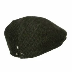 Jeanne Simmons Men's Herringbone Wool Blend Ivy Cap 9 Jeanne Simmons Men's Herringbone Wool Blend Ivy Cap -Adams Shop hg001dv green 3