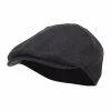 MG Men's Herringbone Wool Ivy Cap -Adams Shop hg001ic black 1