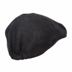 MG Men's Herringbone Wool Ivy Cap 19 MG Men's Herringbone Wool Ivy Cap -Adams Shop hg001ic black 3