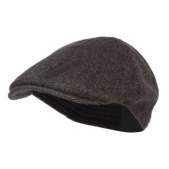MG Men's Herringbone Wool Ivy Cap 22 MG Men's Herringbone Wool Ivy Cap -Adams Shop hg002ic brown 1