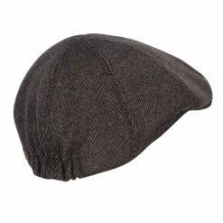 MG Men's Herringbone Wool Ivy Cap 24 MG Men's Herringbone Wool Ivy Cap -Adams Shop hg002ic brown 3