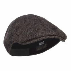 MG Men's Herringbone Wool Ivy Cap 25 MG Men's Herringbone Wool Ivy Cap -Adams Shop hg002ic brown 4