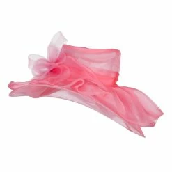 Something Special Horsehair Bow Layered Brim Organza Hat 27 Something Special Horsehair Bow Layered Brim Organza Hat -Adams Shop hh001fy hot pink 1