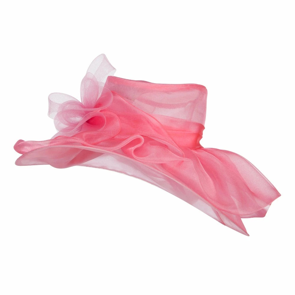 Something Special Horsehair Bow Layered Brim Organza Hat 8 Something Special Horsehair Bow Layered Brim Organza Hat - Image 6