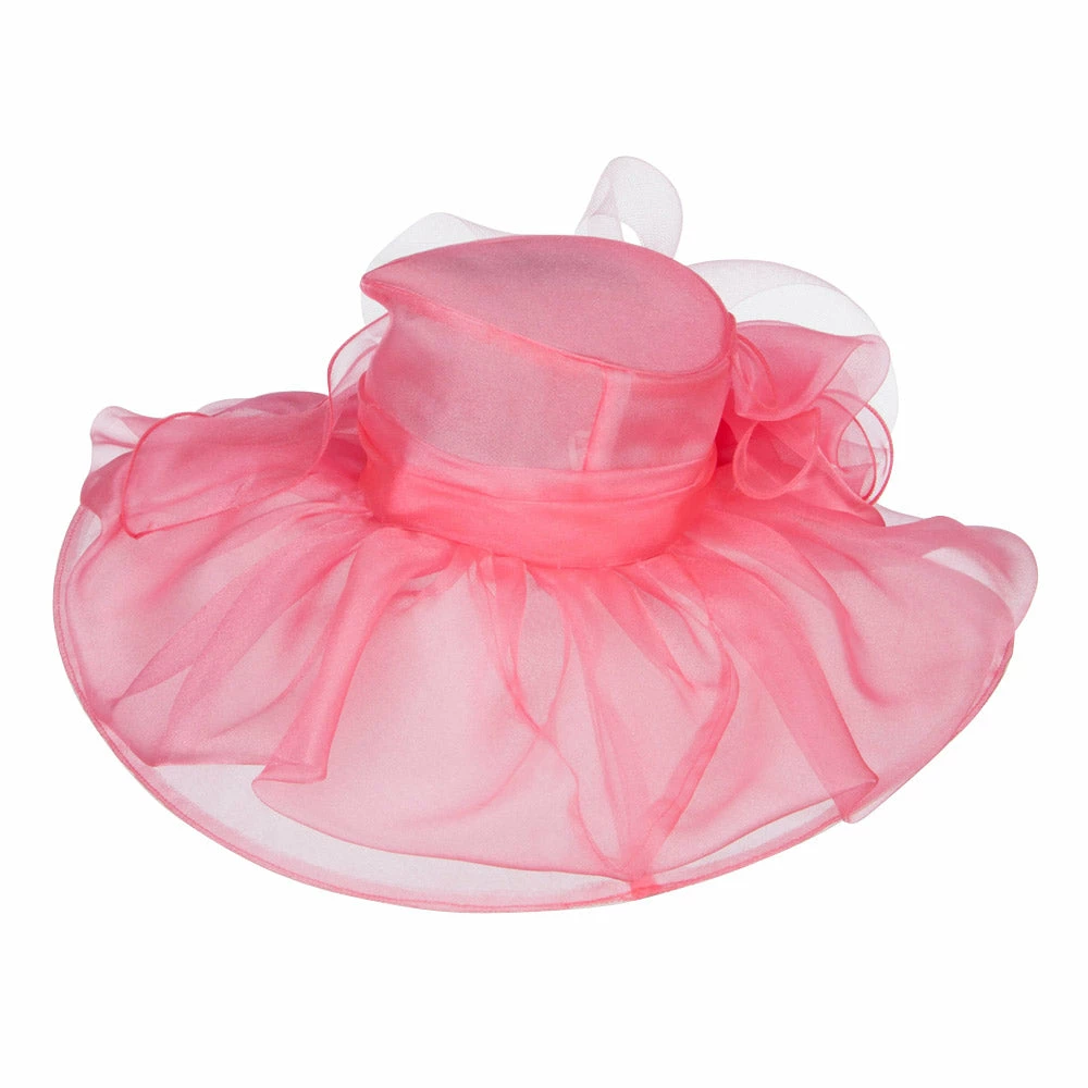 Something Special Horsehair Bow Layered Brim Organza Hat 9 Something Special Horsehair Bow Layered Brim Organza Hat - Image 7