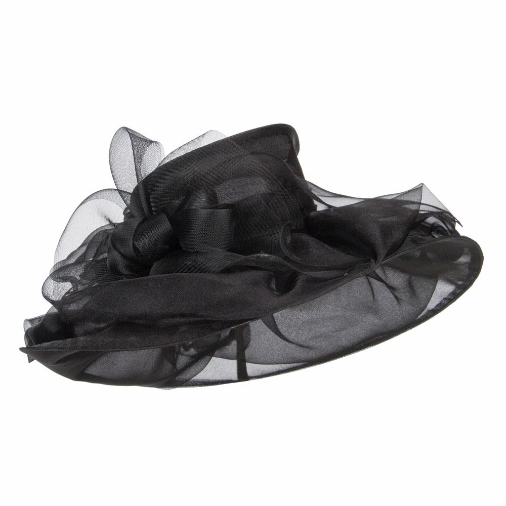 Something Special Horsehair Bow Layered Brim Organza Hat 16 Something Special Horsehair Bow Layered Brim Organza Hat - Image 14