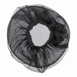 Something Special Horsehair Bow Layered Brim Organza Hat 36 Something Special Horsehair Bow Layered Brim Organza Hat -Adams Shop hh002fy black 5