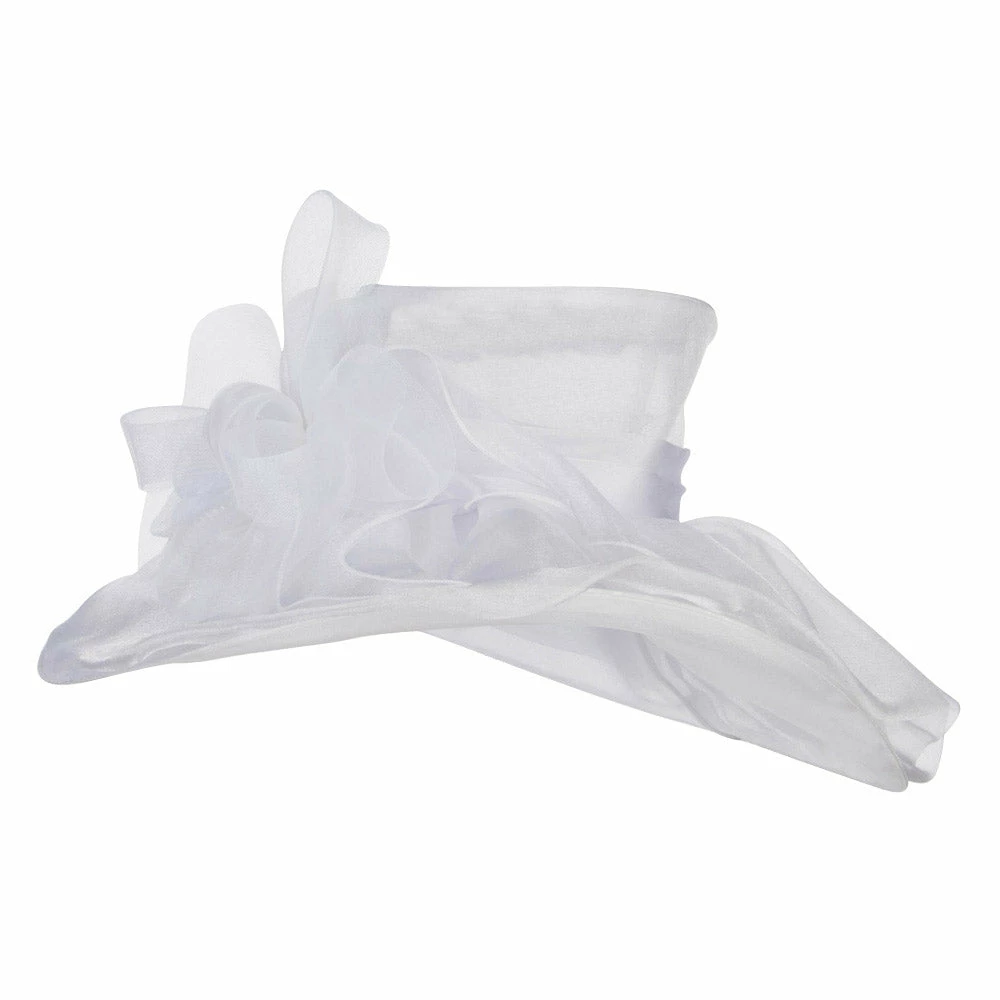 Something Special Horsehair Bow Layered Brim Organza Hat 18 Something Special Horsehair Bow Layered Brim Organza Hat - Image 16