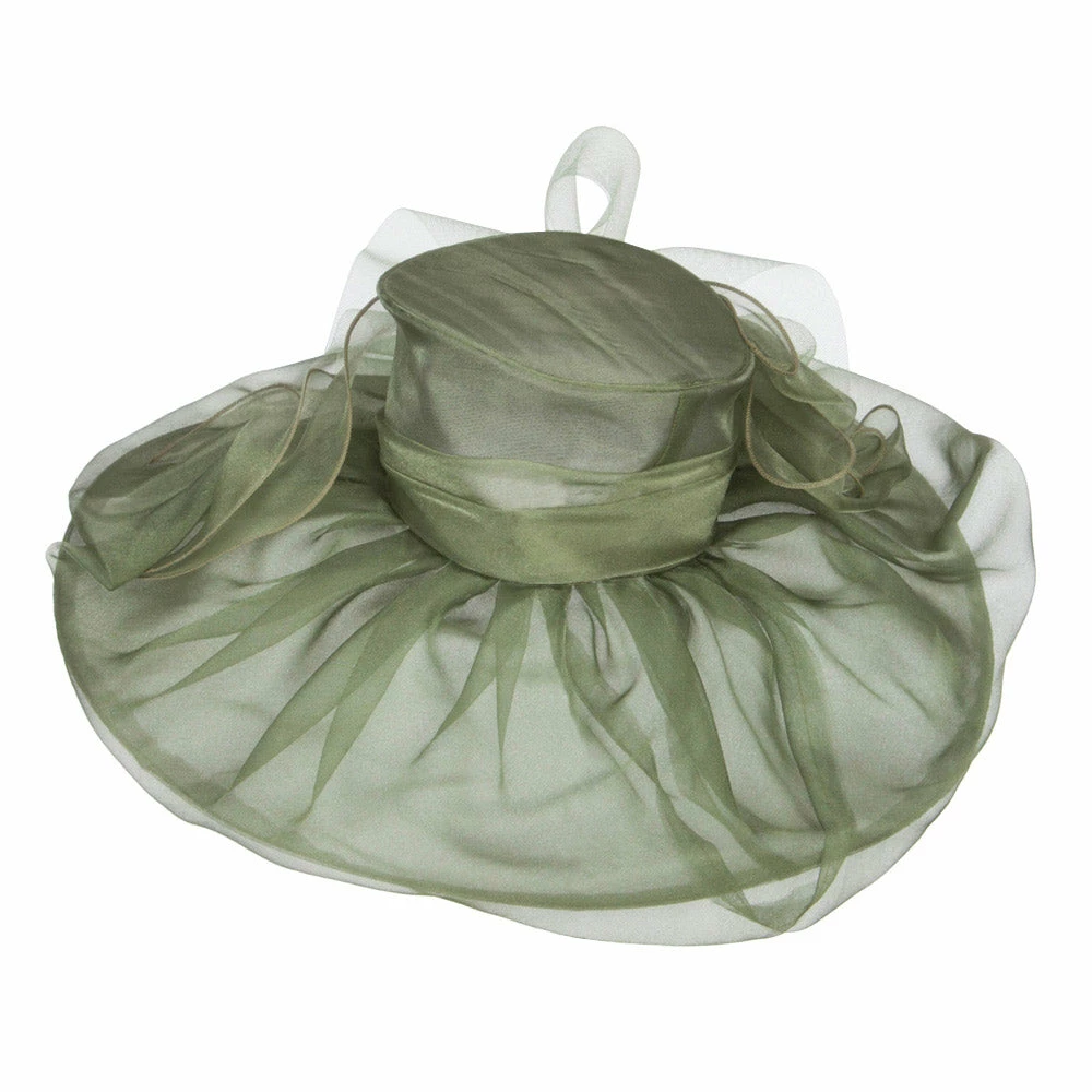 Something Special Horsehair Bow Layered Brim Organza Hat 4 Something Special Horsehair Bow Layered Brim Organza Hat - Image 2