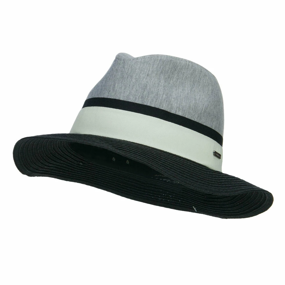 Hatiya Jersey Fabric Floppy Brim Panama Hat 3 Hatiya Jersey Fabric Floppy Brim Panama Hat