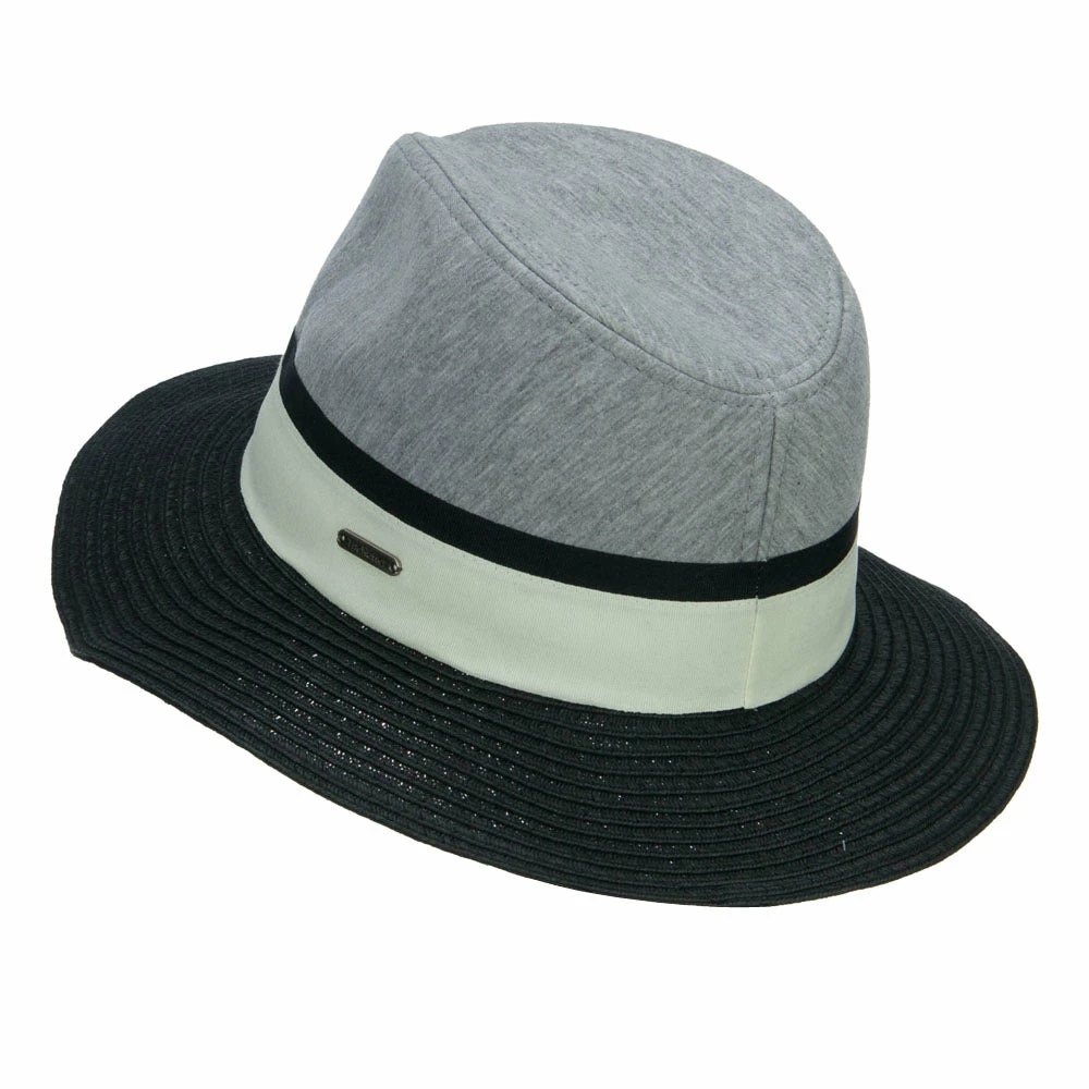 Hatiya Jersey Fabric Floppy Brim Panama Hat 4 Hatiya Jersey Fabric Floppy Brim Panama Hat - Image 2