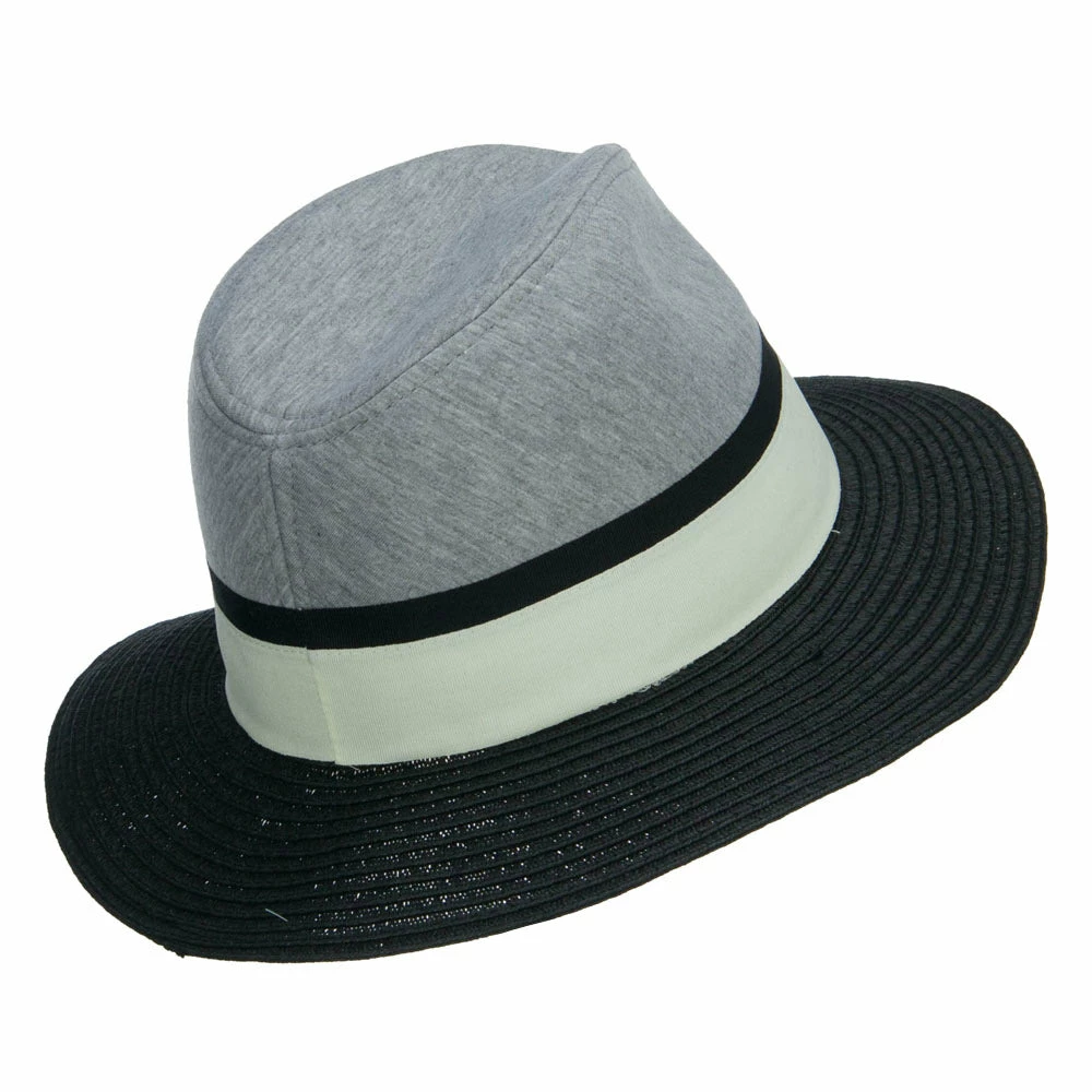 Hatiya Jersey Fabric Floppy Brim Panama Hat 5 Hatiya Jersey Fabric Floppy Brim Panama Hat - Image 3