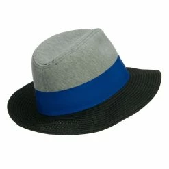 Hatiya Jersey Fabric Floppy Brim Panama Hat 19 Hatiya Jersey Fabric Floppy Brim Panama Hat -Adams Shop hi002mf navy 3