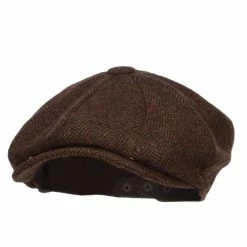 Jeanne Simmons Men's Herringbone Wool 8 Panel Newsboy