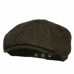 Jeanne Simmons Men's Herringbone Wool 8 Panel Newsboy -Adams Shop hl002aq green 1