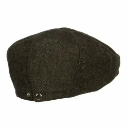 Jeanne Simmons Men's Herringbone Wool 8 Panel Newsboy -Adams Shop hl002aq green 3