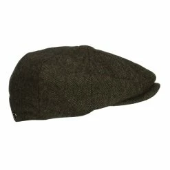 Jeanne Simmons Men's Herringbone Wool 8 Panel Newsboy -Adams Shop hl002aq green 4
