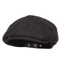 Jeanne Simmons Men's Herringbone Wool 8 Panel Newsboy -Adams Shop hl003aq grey 1