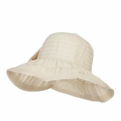 Jeanne Simmons Women's Ribbon Accent Crushable Hat -Adams Shop hl003cr cream 1