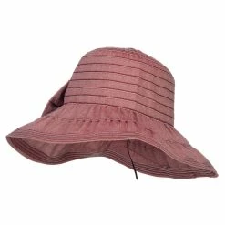 Jeanne Simmons Women's Ribbon Accent Crushable Hat -Adams Shop hl005cr wine 1