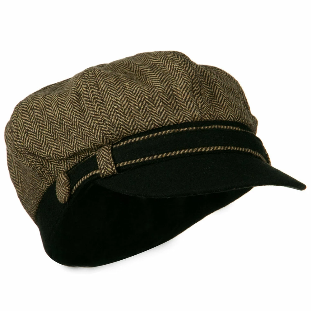 Something Special Wool Blend Herringbone Newsboy Cap 6 Something Special Wool Blend Herringbone Newsboy Cap - Image 4