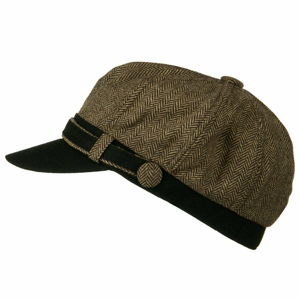 Something Special Wool Blend Herringbone Newsboy Cap 7 Something Special Wool Blend Herringbone Newsboy Cap - Image 5