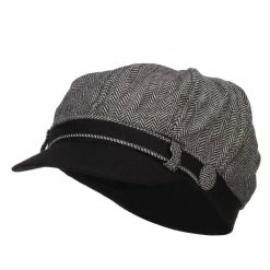 Something Special Wool Blend Herringbone Newsboy Cap 37 Something Special Wool Blend Herringbone Newsboy Cap -Adams Shop hn005nb white black 1