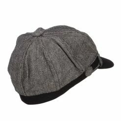 Something Special Wool Blend Herringbone Newsboy Cap 39 Something Special Wool Blend Herringbone Newsboy Cap -Adams Shop hn005nb white black 3