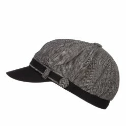 Something Special Wool Blend Herringbone Newsboy Cap 41 Something Special Wool Blend Herringbone Newsboy Cap -Adams Shop hn005nb white black 5