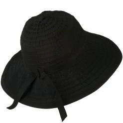 Jeanne Simmons Women's Bucket Shaped Hat With Ribbon -Adams Shop hr001cr 3