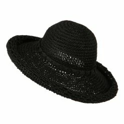 Something Special Handmade Crocheted Roll Up Hat 38 Something Special Handmade Crocheted Roll Up Hat -Adams Shop hr002ru black 2