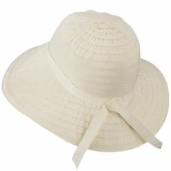 Jeanne Simmons Women's Bucket Shaped Hat With Ribbon -Adams Shop hr003cr 2